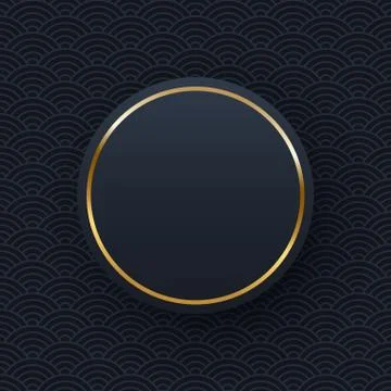 Golden round frame minimalistic template with text space イラスト素材