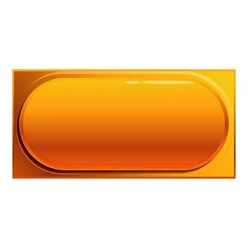 Golden rounded rectangle button inviting user interaction Stockillustratie