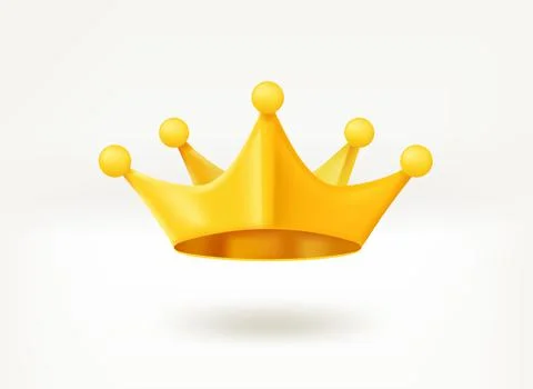 Golden royal crown. 3d vector illustration Stock-Illustration
