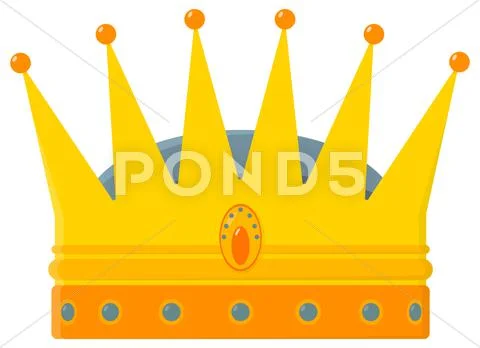 Golden royal crown - illustration Stock Illustration