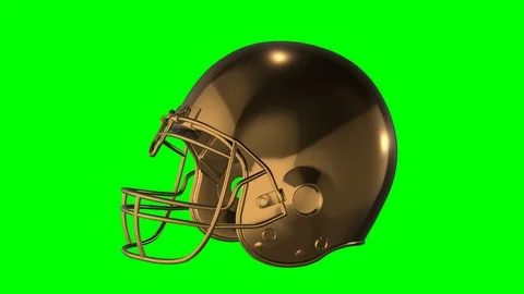 Golden rugby helmet spin loop Stock Footage 86707580