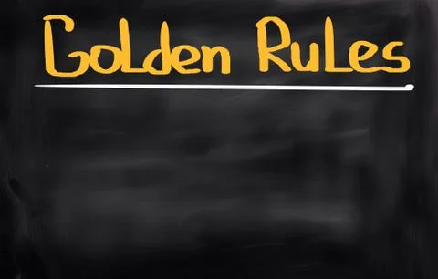 Golden Rules Concept Illustrazione stock