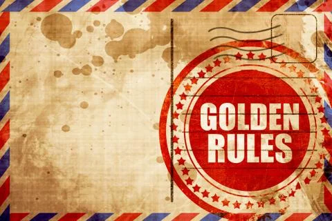 Golden rules Illustrazione stock