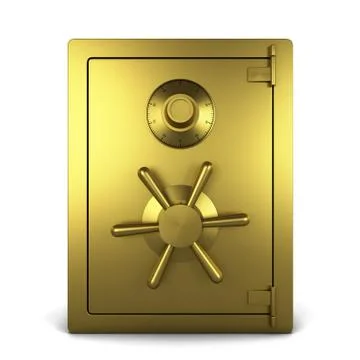 Golden safe Stock Illustration