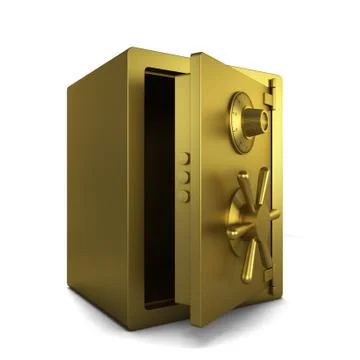 Golden safe Stock Illustration