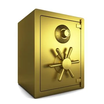 Golden safe Stock Illustration