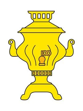The golden samovar Stock Illustration