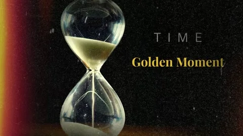 Golden Sand Falling Slow Motion Time Concept Black Video stock 335066408