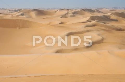 Golden sand in Sahara desert in Egypt Stock Photos