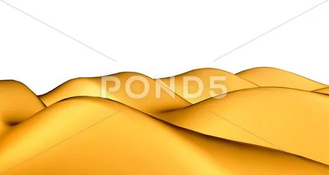 Golden sandhills or dunes isolated Stock Illustration