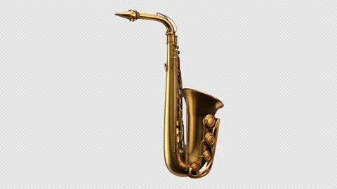 Golden Saxophone Stock Footage 252599656