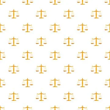 Golden scales of justice pattern representing law and equality Stock Illustration
