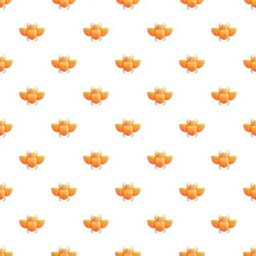 Golden scarab beetles pattern symbolizing ancient egyptian mythology Illustrazione stock
