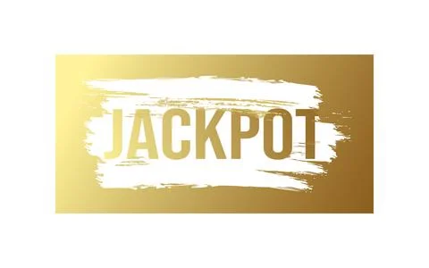 Golden scratch card template with jackpot. Coupon for win game lottery Stock Illustration