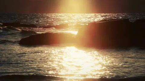 Golden sea Stock Footage 10704348