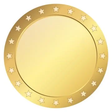 Golden seal template Stock Illustration