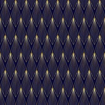 Golden seamless geometric premium pattern. Vector illustration Illustrazione stock