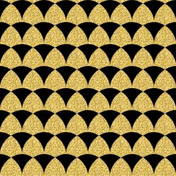 Golden seamless pattern with arch arabesque shining gold color background Ilustración de archivo