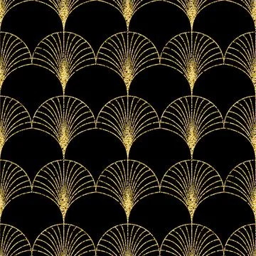 Golden seamless pattern with arch arabesque arabic shiny shining gold color b Stock Photos