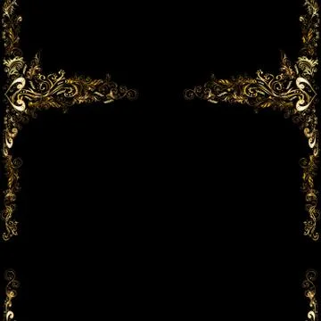 Golden seamless pattern on brown and black colors with golden elements. Seamless Stock Illustration