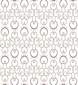 Golden seamless  pattern with curls Illustrazione stock