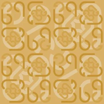 Golden Seamless pattern Stock Illustration