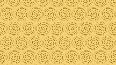 Golden seamless spiral pattern background with intricate swirl designs illu.. イラスト素材