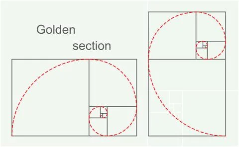 Golden section Иллюстрация
