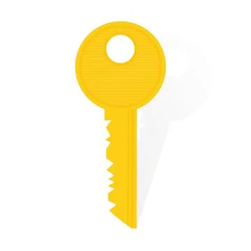 Golden security key Stock Illustration