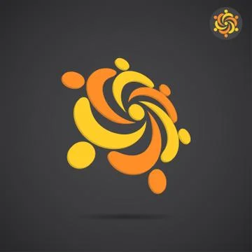 Golden segmented circle Stock Illustration