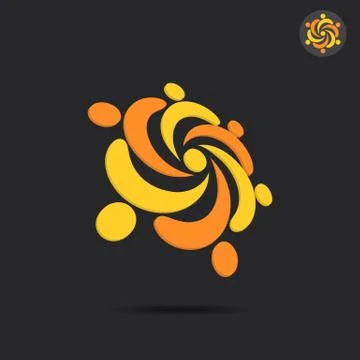 Golden segmented circle Stock Illustration