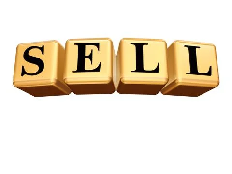 Golden sell isolated Stock Illustration