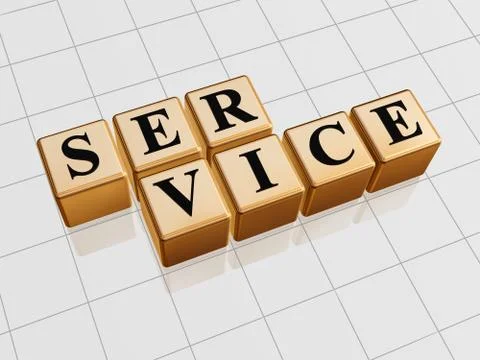 Golden service Stock Illustration