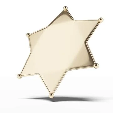Golden sheriff's badge Stock Illustration