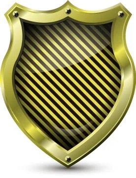 Golden shield Stock Illustration