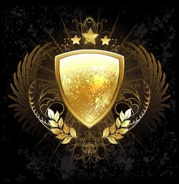 Golden shield Stock Illustration
