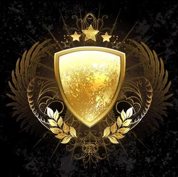 Golden Shield Stock Illustration