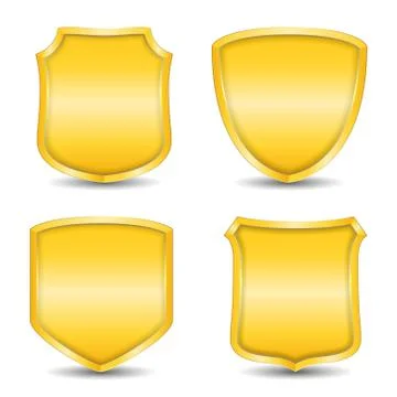 Golden Shields Stock-Illustration
