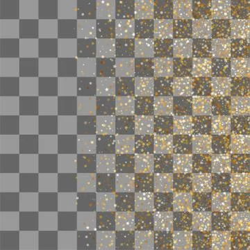Golden shimmer random falling confetti Stock Illustration