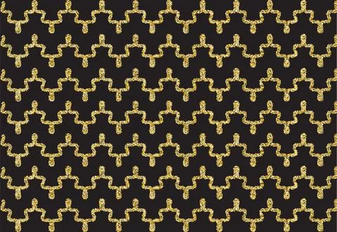 Golden shimmer wave pattern Stock Illustration