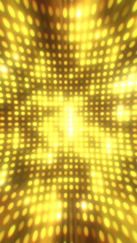 Golden shimmering LED dot wall abstract background Stock Footage 344378980