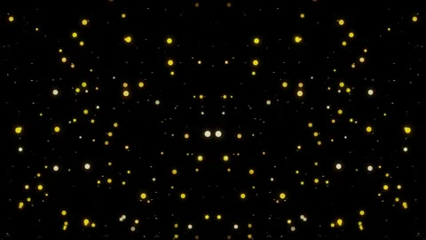 Golden Shimmering Particles Motion Graphics on Black Background 库存影片 337444811