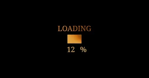 Golden shining loading bar on transparent background Stock Footage 112071643