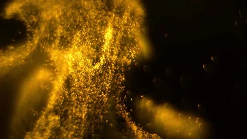 Golden shining motion background, Abstract yellow particles animation Stock Footage 154806914