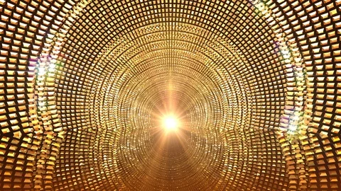 Golden Shining Stage Stock Footage 108965877
