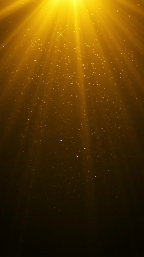 Golden shiny circle frame magic stardust bokeh shimmering on galaxy floor. for Stock Footage 333792657