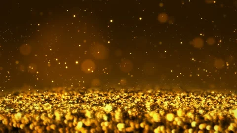 Golden Shiny glitter seamless loop abstract texture close up macro background Stock Footage 106952034