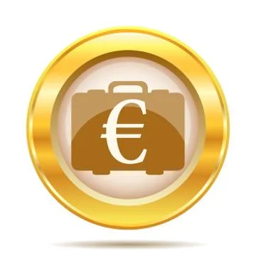 Golden shiny icon Illustrazione stock
