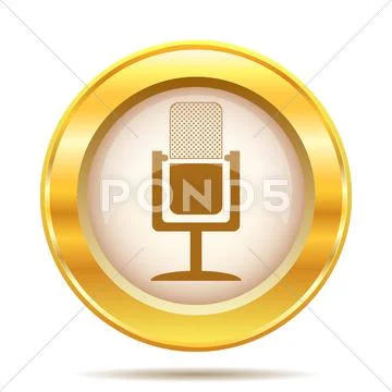 Golden shiny icon Stock Illustration