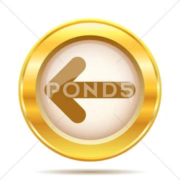 Golden shiny icon Stock Illustration
